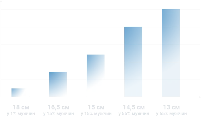 Мировая статистика среднего размера полового члена